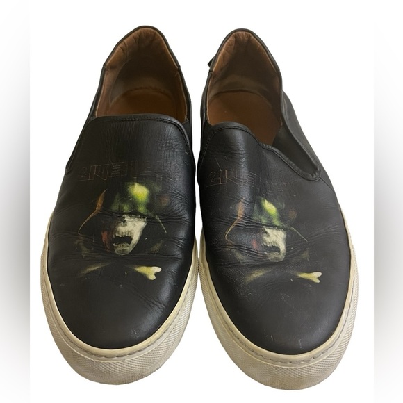 Givenchy Print Slip on Black Leather Sneakers Men\'s Size 42 main image 11